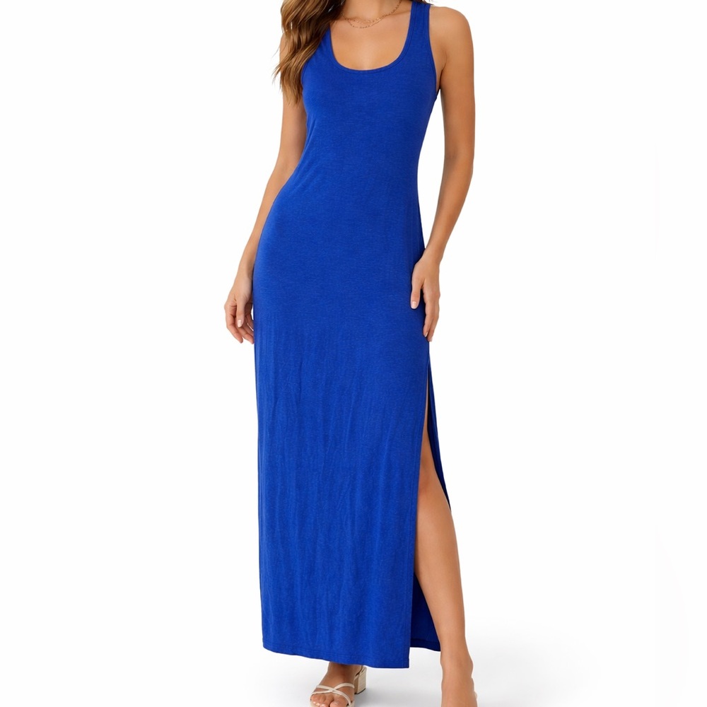 Express Royal Blue Sleeveless Maxi Dress